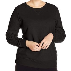 Just My Size Womens V-Notch Sweatshirt BLACK 4X